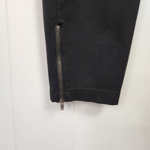 Eileen Fisher Black Equestrian Riding Pants Ankle Zipper Skinny Minimalist small - Picture 5 of 13